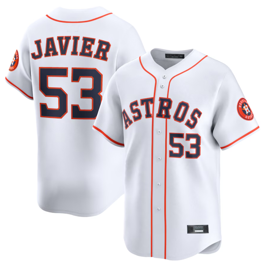 Custom #53 White HOU Baseball Shirt Top