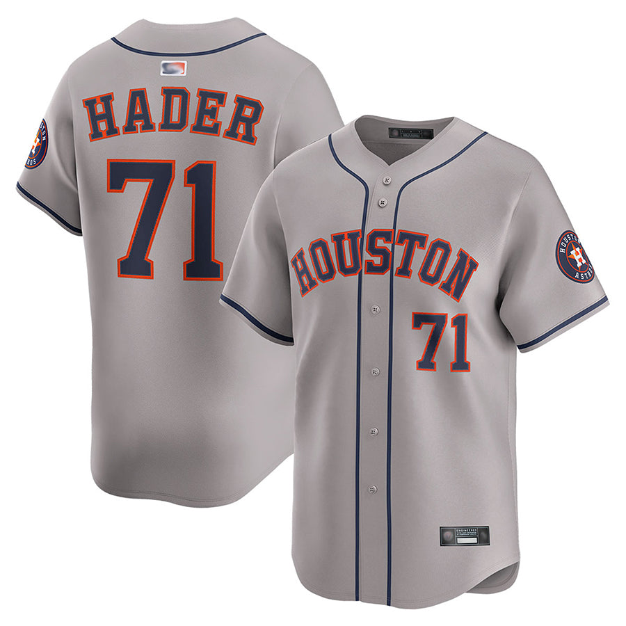 Custom #71 Gray HOU Baseball Shirt Top
