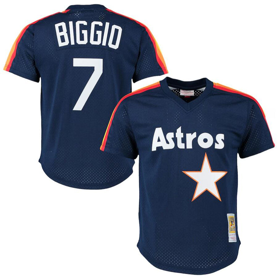 Custom #7 Navy HOU Baseball Shirt Top