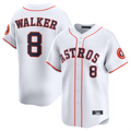 Custom #8 White HOU Baseball Shirt Top
