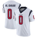 Custom #0 White HOU Football Shirt Top