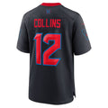 Custom #12 Navy HOU Football Shirt Top