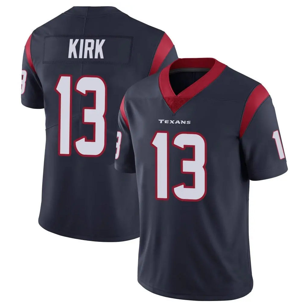 Custom #13 Navy HOU Football Shirt Top