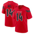 Custom #14 Red HOU Football Shirt Top