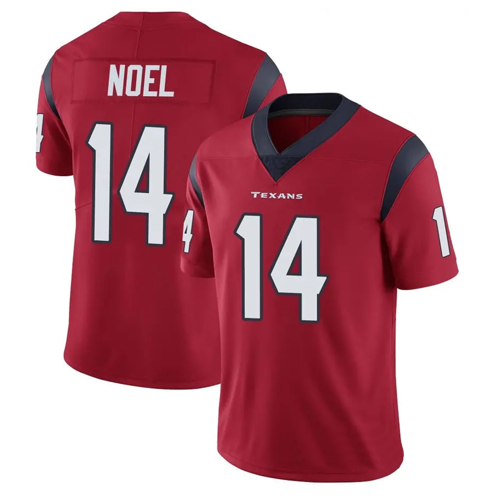 Custom #14 Red HOU Football Shirt Top