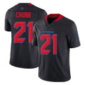 Custom #21 Navy HOU Football Shirt Top