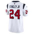 Custom #24 White HOU Football Shirt Top