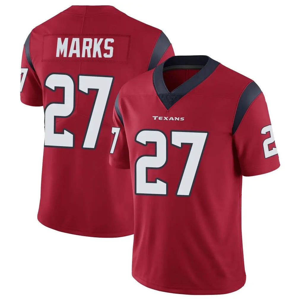Custom #27 Red HOU Football Shirt Top