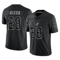 Custom #28 Black HOU Football Shirt Top