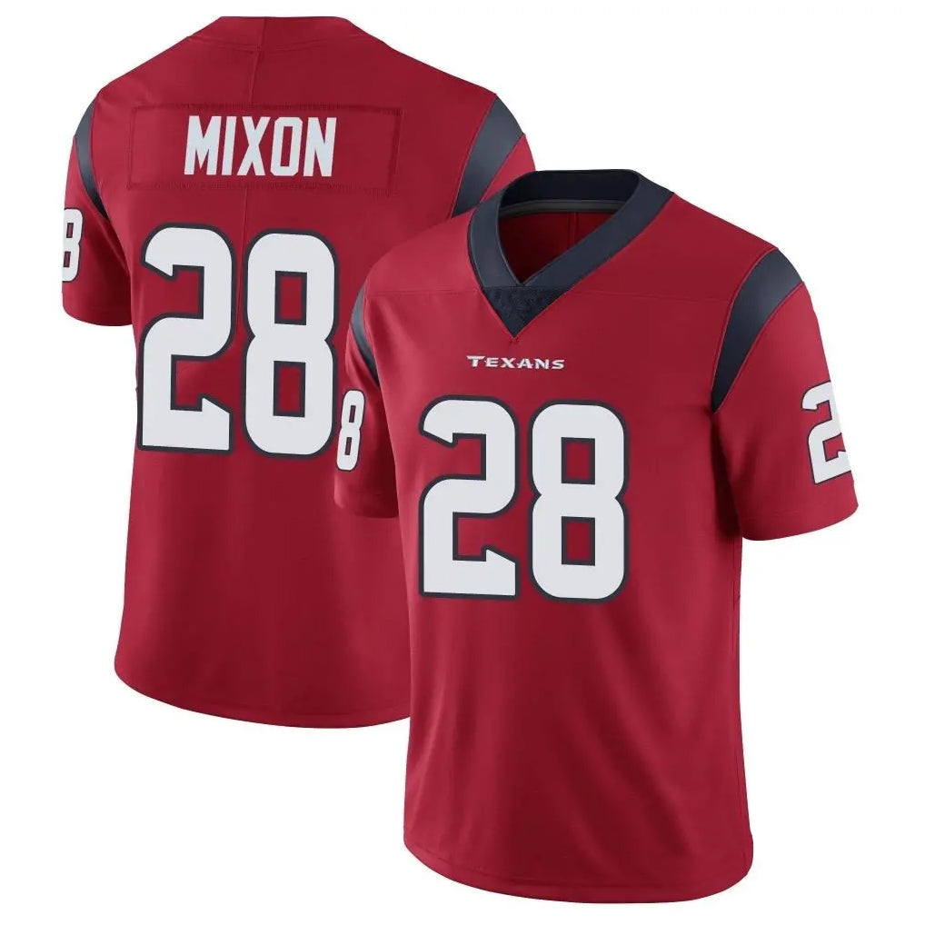 Custom #28 Red HOU Football Shirt Top