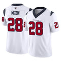 Custom #28 White HOU Football Shirt Top