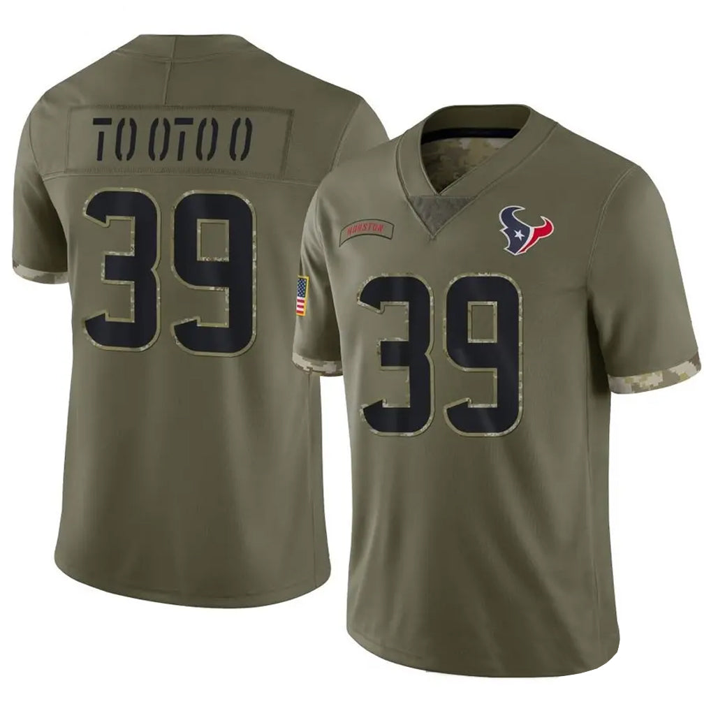 Custom #39 Olive HOU Football Shirt Top