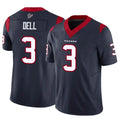 Custom #3 Navy HOU Football Shirt Top