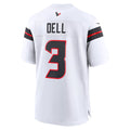 Custom #3 White HOU Football Shirt Top