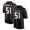 Custom #51 Black HOU Football Shirt Top