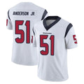 Custom #51 White HOU Football Shirt Top