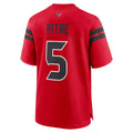 Custom #5 Red HOU Football Shirt Top