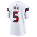 Custom #5 White HOU Football Shirt Top