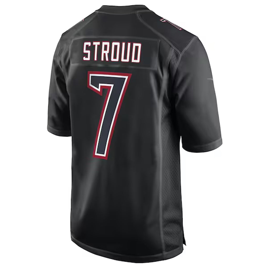 Custom #7 Black HOU Football Shirt Top