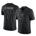 Custom #7 Black HOU Football Shirt Top