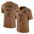 Custom #7 Brown HOU Football Shirt Top