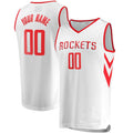 Custom H.Rockets Supporters Branded Fast Break Replica Jersey White  Association Edition Stitched Basketball Jersey