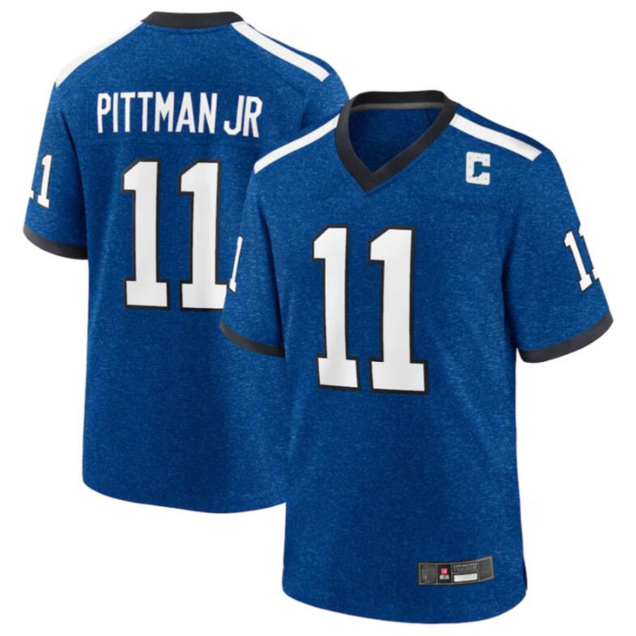 Custom #11 Blue IND Football Shirt Top