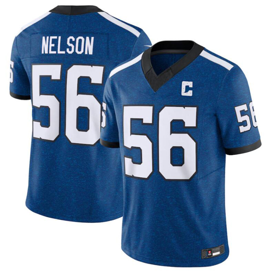 Custom #56 Blue IND Football Shirt Top