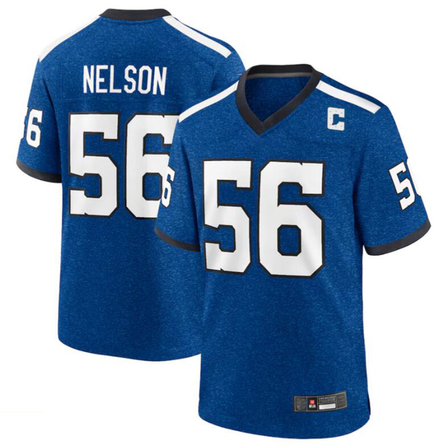 Custom #56 Royal IND Football Shirt Top