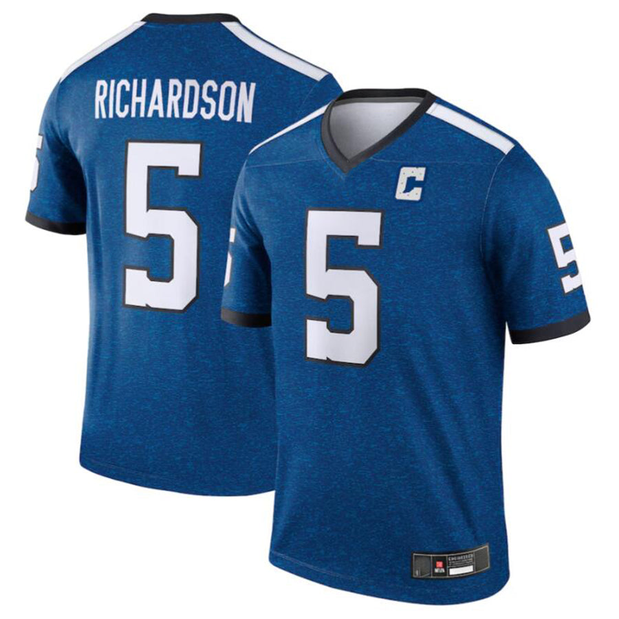 Custom #5 Royal IND Football Shirt Top