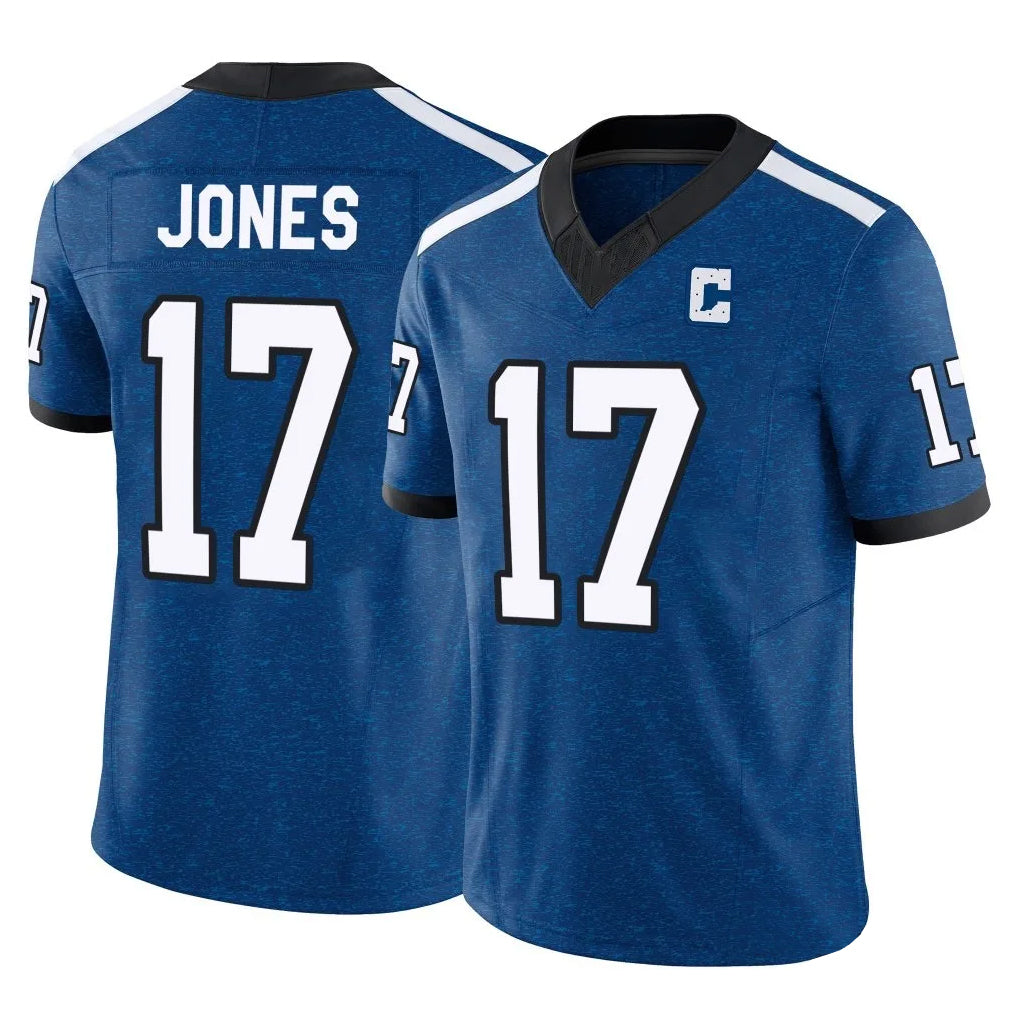 Custom #17 Royal IND Football Shirt Top