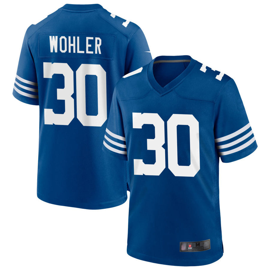 Custom #30 Royal IND Football Shirt Top