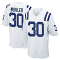 Custom #30 White IND Football Shirt Top