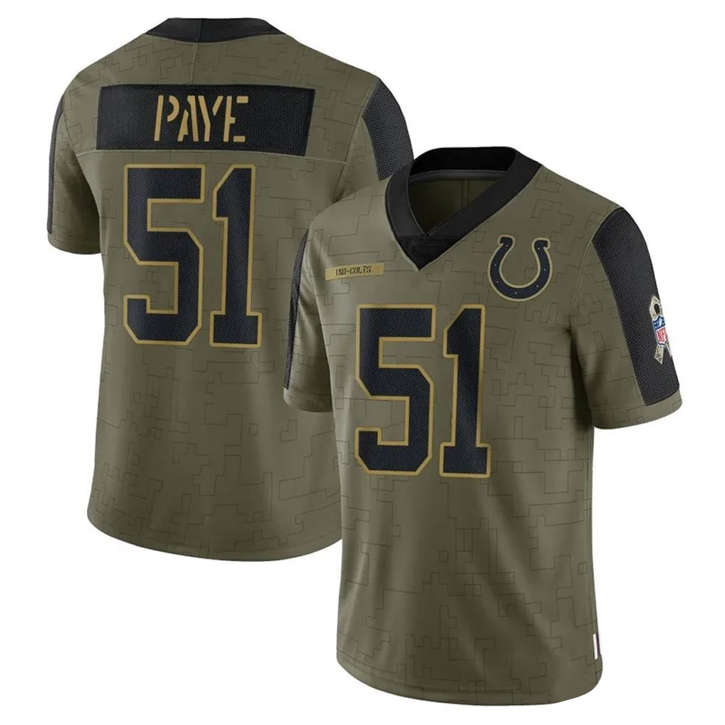 Custom #51 Olive IND Football Shirt Top