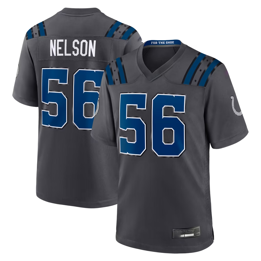 Reast IN.Colts #56 Quenton Nelson Anthracite 2026 Rivalries Collection Game Stitched Jerseys