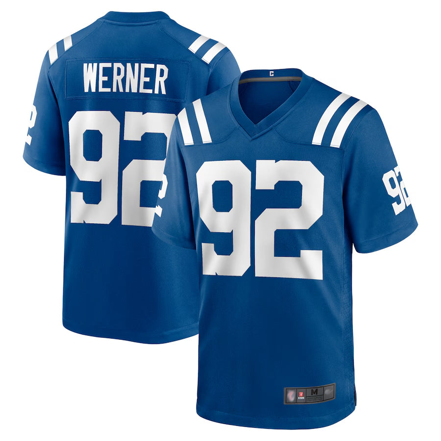 Custom #92 Royal IND Football Shirt Top
