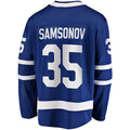 T.Maple Leafs #35 Ilya Samsonov Supporters Branded Home Breakaway Player Jersey Blue Stitched American Hockey Jerseys