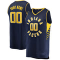 Custom IN.Pacers Supporters Branded Fast Break Replica Jersey Navy Icon Edition Stitched Basketball Jersey