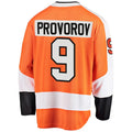 P.Flyers #9 Ivan Provorov Supporters Branded Breakaway Player Jersey Orange Stitched American Hockey Jerseys