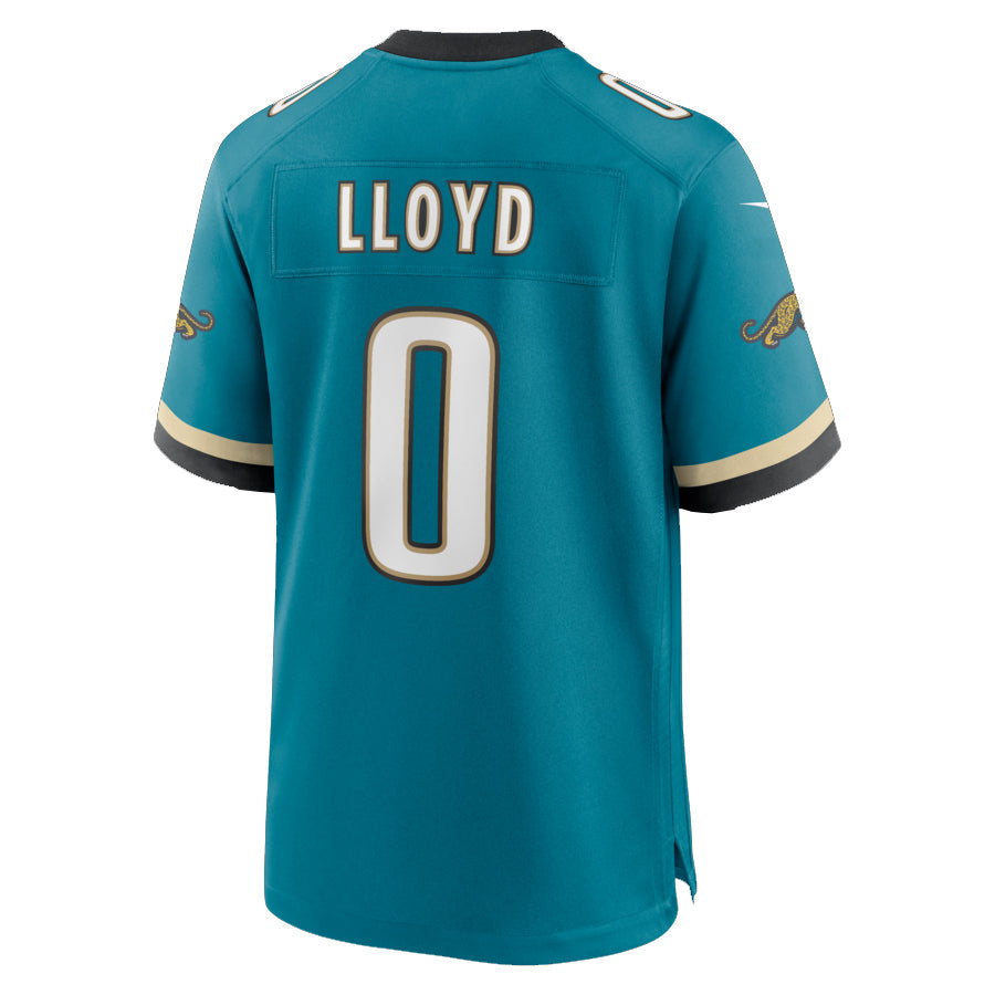 Custom #0 Teal Throwback JAX Football Shirt Top