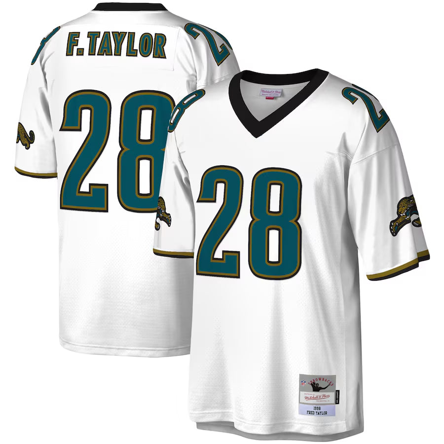 Custom #28 White JAX Football Shirt Top