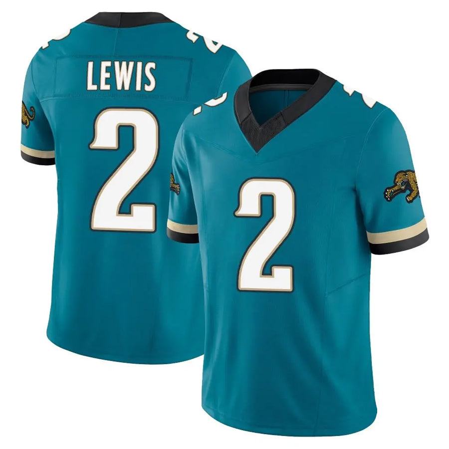 Custom #2 Teal JAX Football Shirt Top