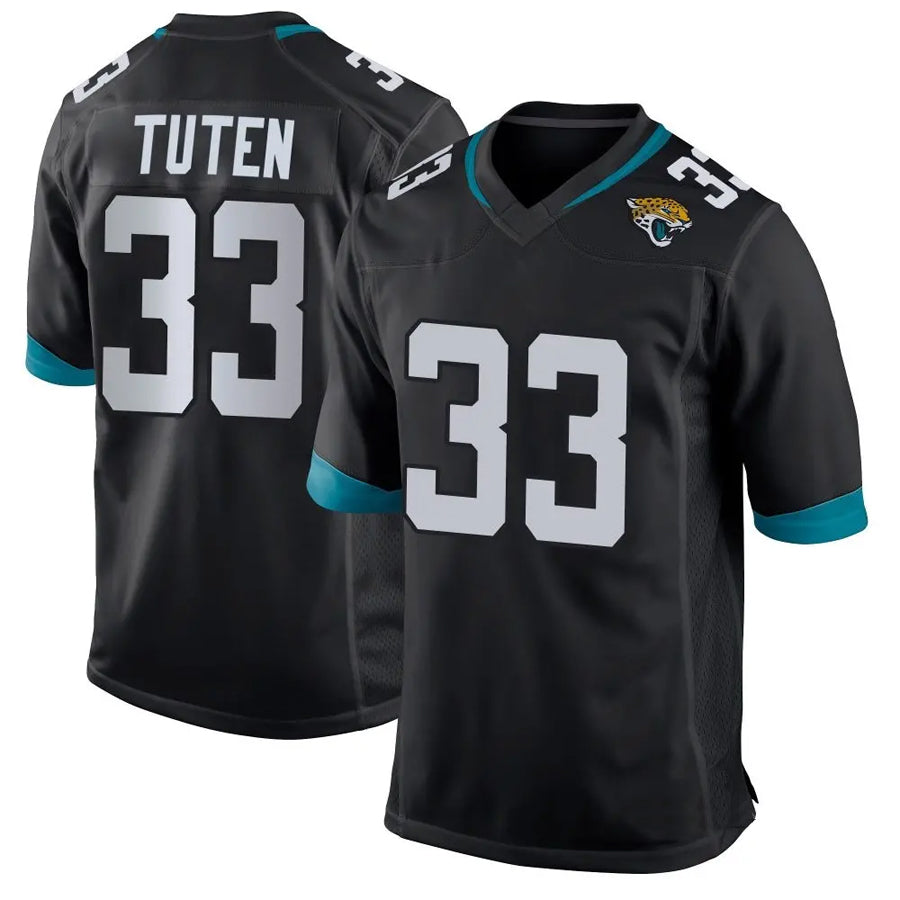 Custom #33 Black JAX Football Shirt Top