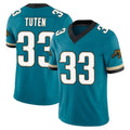 Custom #33 Teal Throwback JAX Football Shirt Top