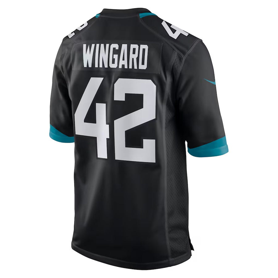 Custom #42 Black JAX Football Shirt Top