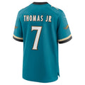 Custom #7 Teal Throwback JAX Football Shirt Top