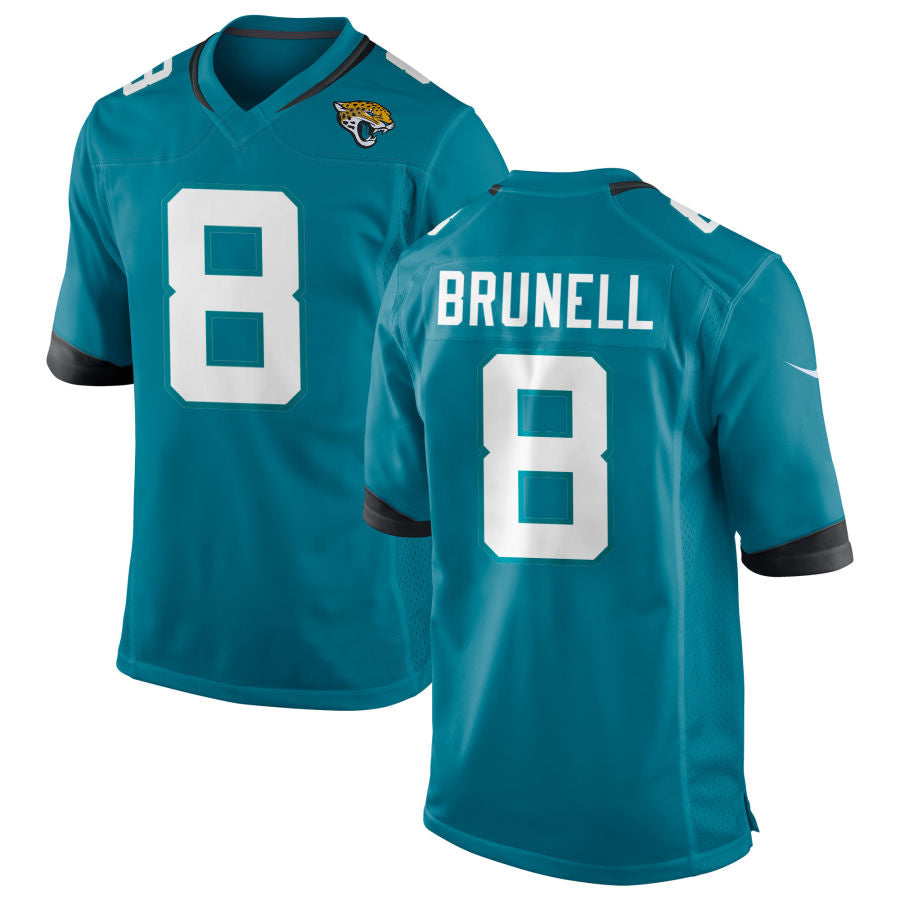 Custom #8 Teal JAX Football Shirt Top