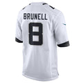 Custom #8 White JAX Football Shirt Top