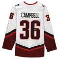 T.Maple Leafs #36 Jack Campbell Supporters Authentic Autographed 2022 All-Star Game White Stitched American Hockey Jerseys