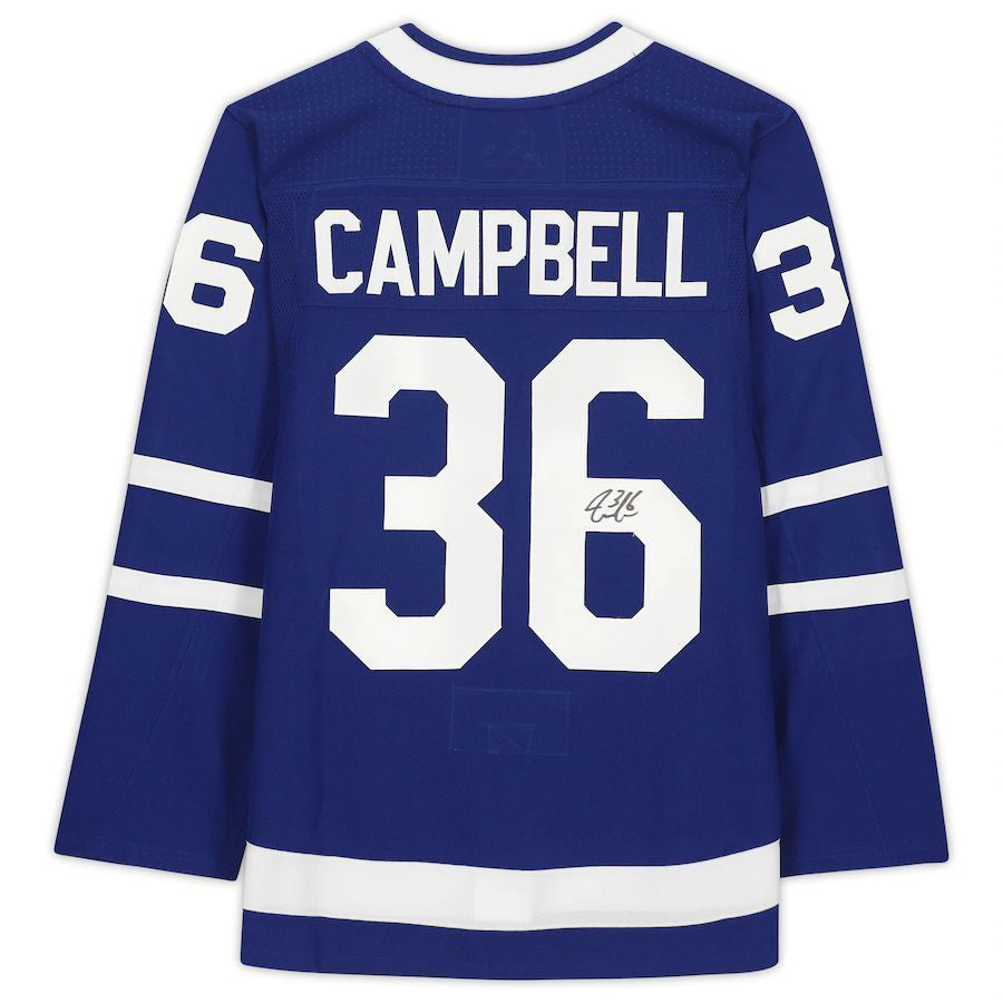 T.Maple Leafs #36 Jack Campbell Supporters Authentic Autographed Jersey Blue Stitched American Hockey Jerseys